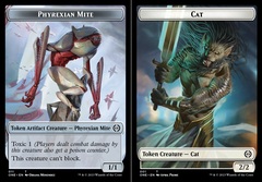 Cat (001) // Phyrexian Mite (011) Double-Sided Token - Foil