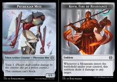 Koth, Fire of Resistance Emblem (013) // Phyrexian Mite (011) Double-Sided Token - Foil