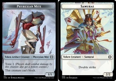 Phyrexian Mite Token (011) // Samurai Token Double-Sided Token - Foil