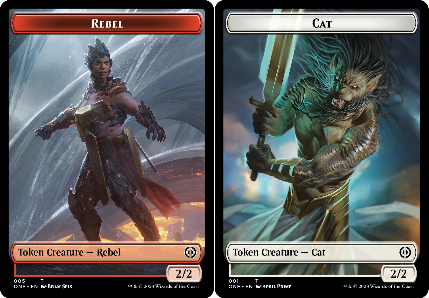 Rebel Token // Cat Token Double-Sided Token - Foil Rebel Token // Cat Token Double-Sided Token - Foil