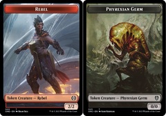 Phyrexian Germ (023) // Rebel (005) Double-Sided Token - Foil