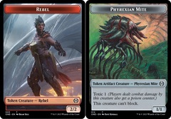 Phyrexian Mite (012) // Rebel (005) Double-Sided Token - Foil