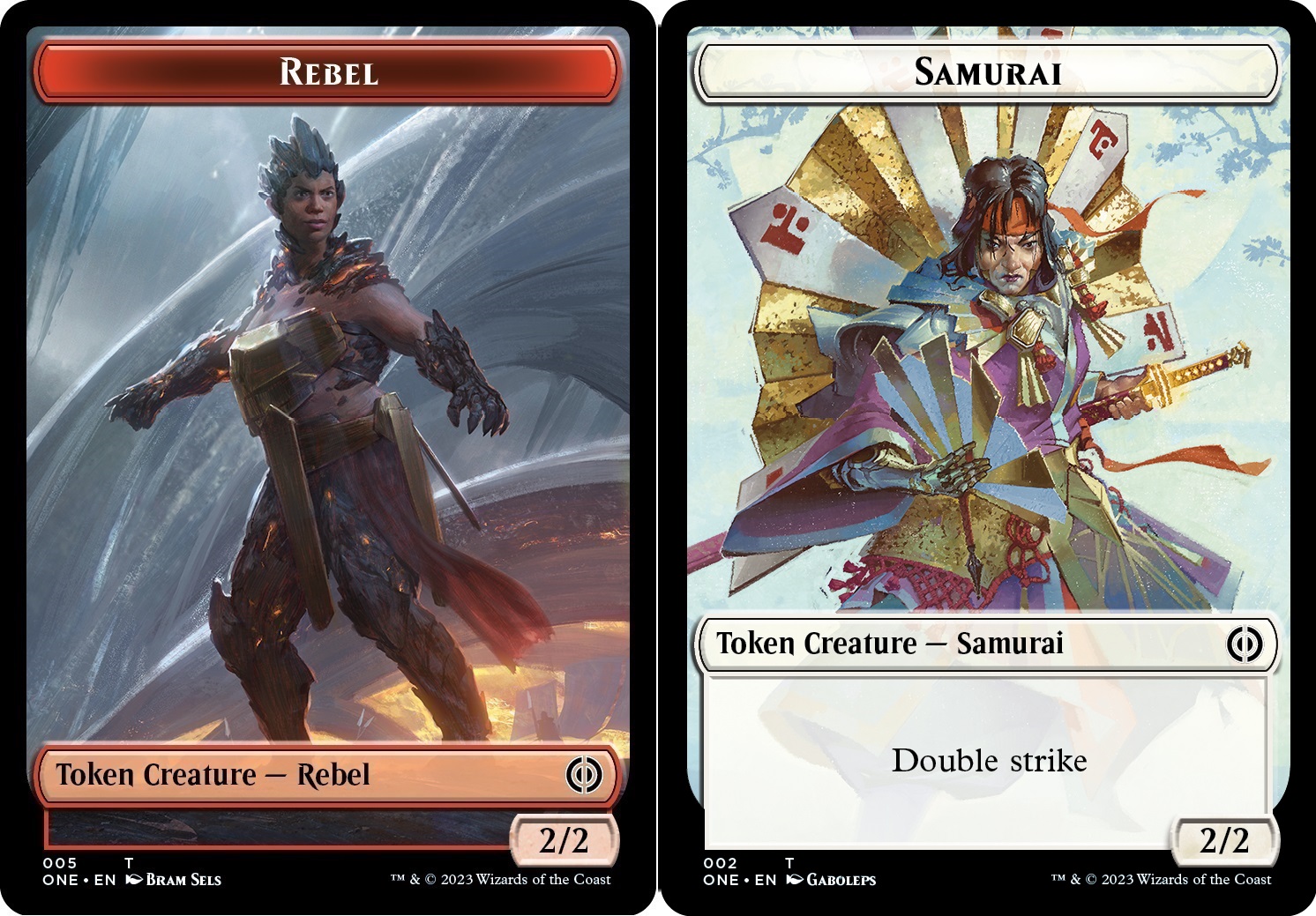Rebel Token // Samurai Token Double-Sided Token - Foil Rebel Token // Samurai Token Double-Sided Token - Foil