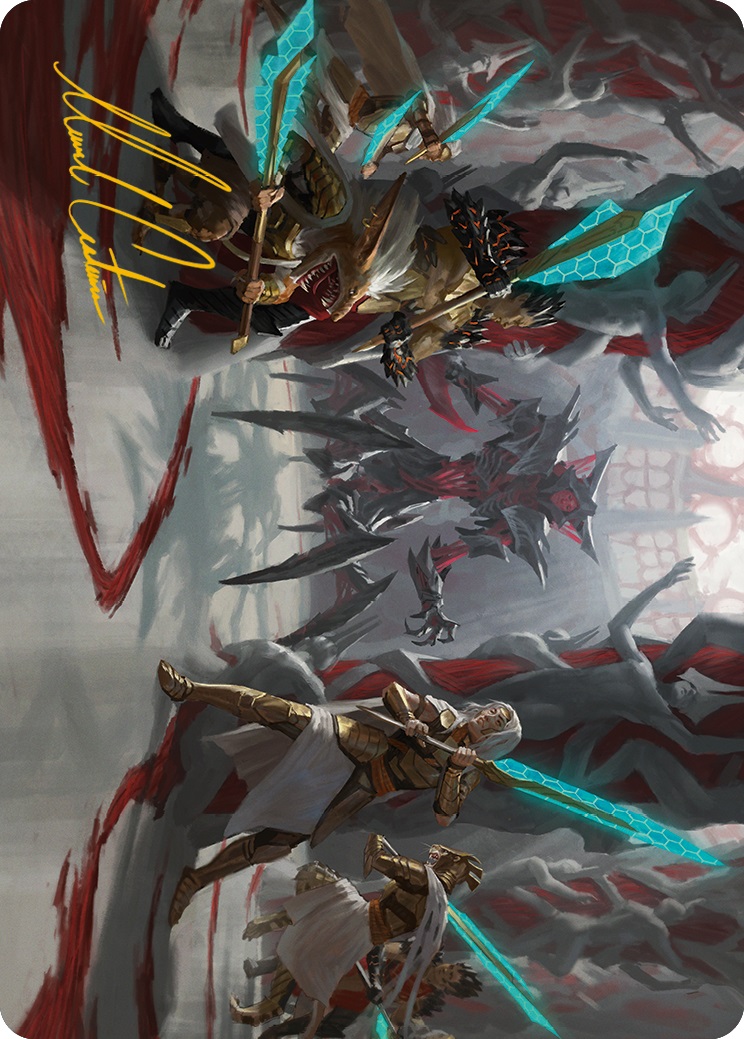 Goldwardens Gambit Art Card - Gold-Stamped Signature