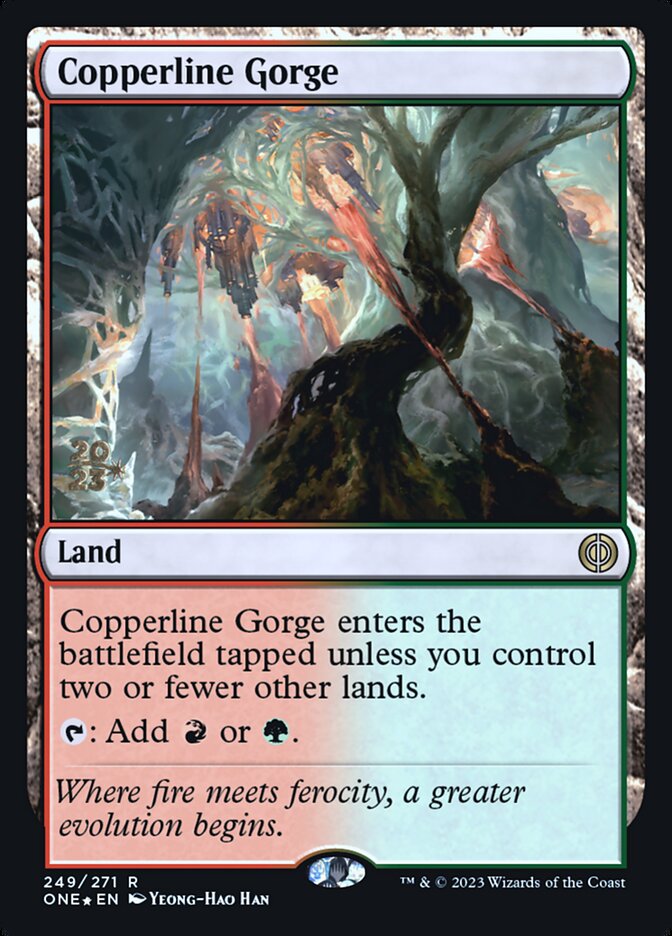 Copperline Gorge (ONE) - Foil - Prerelease Promo
