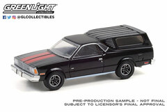 1/64 1981 Chevrolet El Camino with Camper Shell - Black with Red Stripes