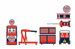 1/64 Auto Body Shop - Shop Tool Accessories Series 5 - Red Crown Gasoline
