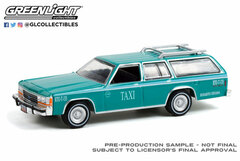 1/64 1991 Ford LTD Crown Victoria Wagon - Rosarito, Baja California, Mexico Taxi - Teal with White Stripes