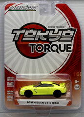 1/64 Tokyo Torque Series 7 -2016 Nissan GT-R (R35)- Fluorescent Neon Yellow