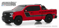 1/64 2019 Chevrolet Silverado in Red with Safety Equipment in Truck Bed