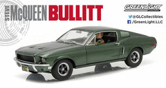 1/18 Bullitt (1968) - 1968 Ford Mustang GT Fastback - with Steven McQueen Figure driving