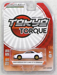 1/64 Tokyo Torque Series 5 - 2001 Nissan Skyline GT-R (BNR34) V-Spec II - White with Z-Tune Hood