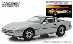 1/18 1984 Chevrolet Corvette C4 - Silver Metallic - Vintage Ad Cars 
