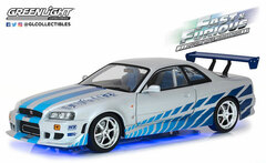 1/18 Artisan Collection - Fast & Furious - 2 Fast 2 Furious - 1999 Nissan Skyline GT-R Blue Neon LED Lights Version