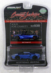 1/64 2018 Barrett-Jackson Scottsdale - 2017 Ford GT - Liquid-Blue with White Stripes - IGNITE Program Charity Car