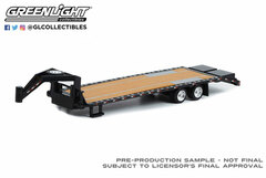 1/64 Gooseneck Trailer - Black with Red and White Conspicuity Stripes