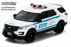 1/64 Hot Pursuit - 2016 Ford Interceptor Utility New York City Police Dept with NYPD Squad Number Decal Sheet