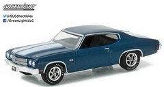 1/64 1970 Chevrolet Chevelle SS 454 in Fathom Blue with White Stripes - 2017 GreenLight Trade Show Exclusive