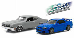 1/43 Fast & Furious (2009) - 1970 Chevy Chevelle SS and 2002 Nissan Skyline GT-R Scene
