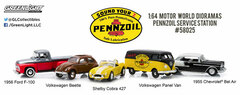 1/64 Motor World Multi-Car Dioramas - Pennzoil Service Station