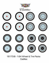 1/64 Auto Body Shop - Wheel & Tire Packs - Cadillac