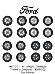 1/64 Auto Body Shop - Wheel & Tire Packs - Thirteenth Generation (2015-20) Ford F-Series