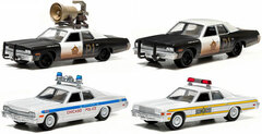 GreenLight 1/64 Hollywood Film Reels Series1-B BluesBrothers (1980) Set of 4 Cars