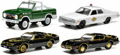 GreenLight 1/64 Hollywood Film Reels Series1-B Smokey & The Bandit (1977) and II (1980) Set of 4 Cars