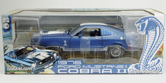 GreenLight 1/18 1976 Ford Mustang II Cobra II - Blue w/White Stripes