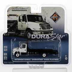 GreenLight 1/64 2013 INTERNATIONAL DURASTAR 4400 (FLATBED) - WHITE BODY,BLACK FLATBED