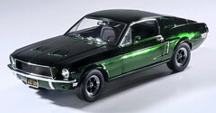 GreenLight 1/18 Green Chrome Edition Blit 1968 Ford Mustang GT Fastback