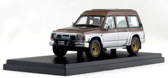 Hi-Story 1/43 NISSAN SAFARI Extra Van High Roof Grand Road (1987) Brown M / Silver M