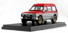 Hi-Story 1/43 NISSAN SAFARI Extra Van High Roof Grand Road (1987) Red / Dark Gray M