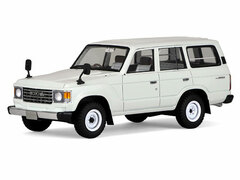 Hi-Story Resin Model 1/43 White Toyota Land Cruiser 60 (1980)