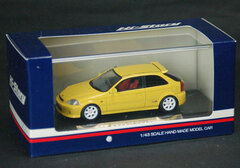 Hi-Story Resin Model 1/43 Sunlight Yellow Honda Civic (1999) Type R