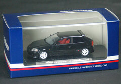 Hi-Story Resin Model 1/43 Starlight Black Pearl Honda Civic (1999) Type R