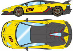 1/43 Lamborghini Aventador SVJ 63 2018 Giallo Auge (Yellow)