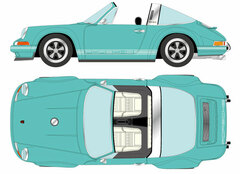 1/64 Singer 911 (964) Targa Mint Green