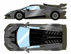 1/43 Lamborghini Huracan Super Trofeo EVO2 2021 Grigio Keres Matte (Matte Metallic Gray)
