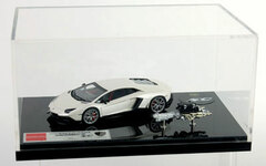 1/43 Lamborghini Aventador LP720-4 50d Anniversario w/V12 Engine Matte Pearl White