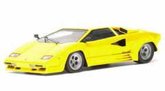 Handmade Model Car 1/43 Yellow Lamborghini Cauntach LP5000 Quattrovalvole 1985 Wingless