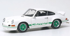 Handmade Model Car 1/43 Porsche 911 Carrera RS 2.7 1973 White/ Green Stripe