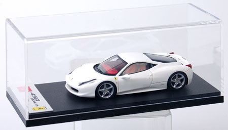 Handmade Model Car 1/43 White Ferrari 458 Italy