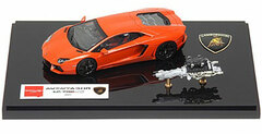 Handmade Model Car 1/43 Deep Orange Pearl Lamborghini Aventador LP700-4