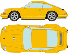 1/64 Singer 911 (964) Coupe Yellow