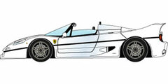 Handmade Model Car 1/43 Ferrarri F50 Barchetta 1995 Pearl White