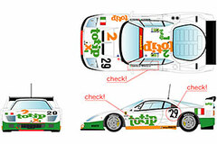 Handmade Model Car 1/43 Ferrarri F40LM “Totip
