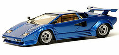 Handmade Model Car 1/43 Metallic Blue Lamborghini Countach LP5000 Quattrovalvole