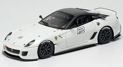 Handmade Model Car 1/43 No.2 White Ferrarri 599XX 599XX Program 2010