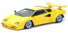 Handmade Model Car 1/43 Yellow (Silver Wheel) Lamborghini Countach LP5000